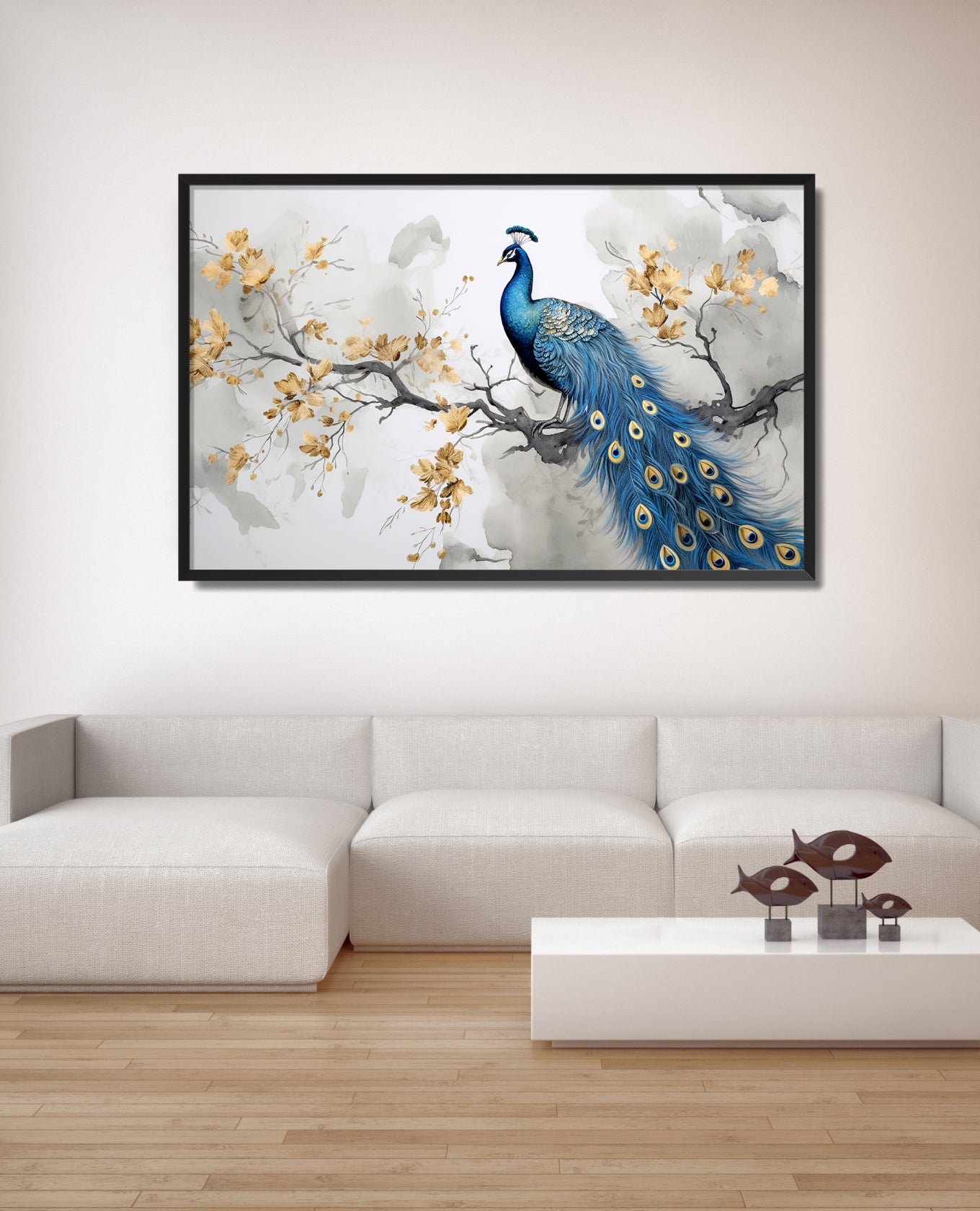 peacock canvas art wall painting