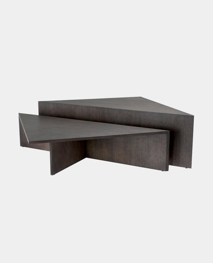 Dark Brown Triangular Coffee Table