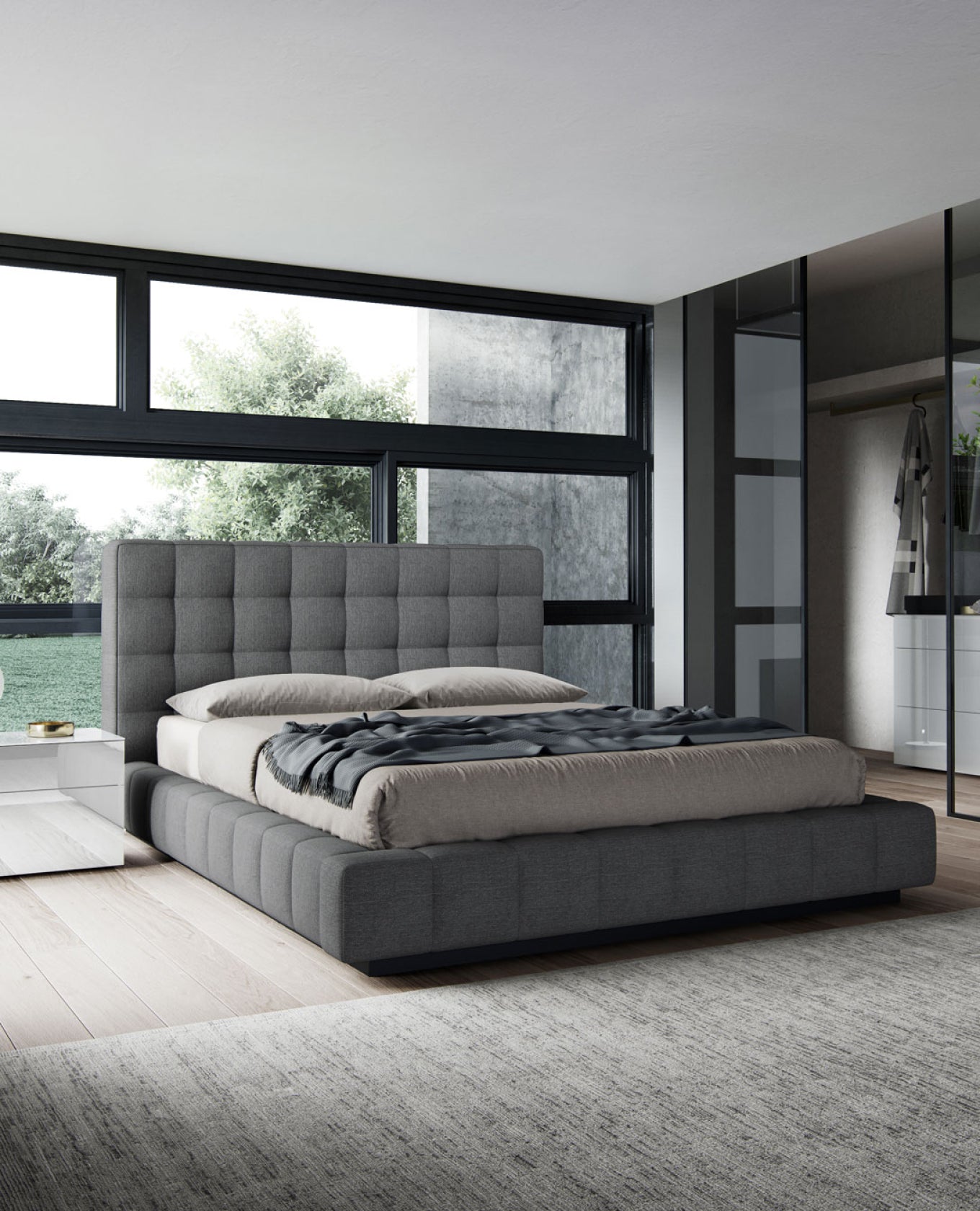 sheldon vegan leather bed