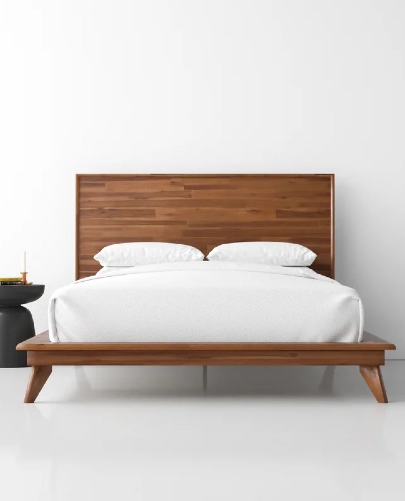 pully low sheesham wood bed