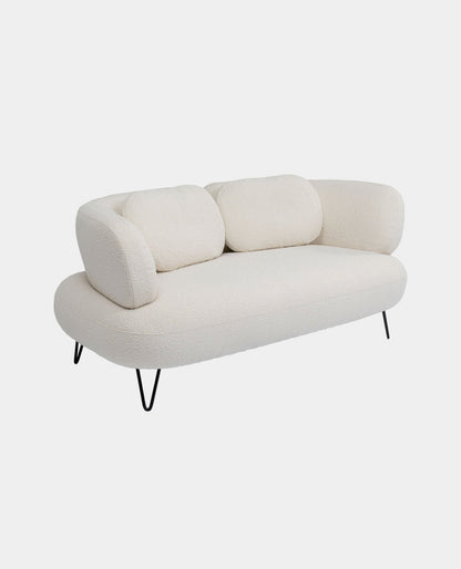 Curved reclining sofa