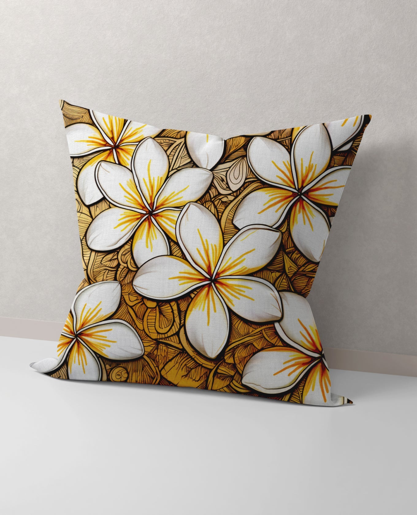 floral design cushion