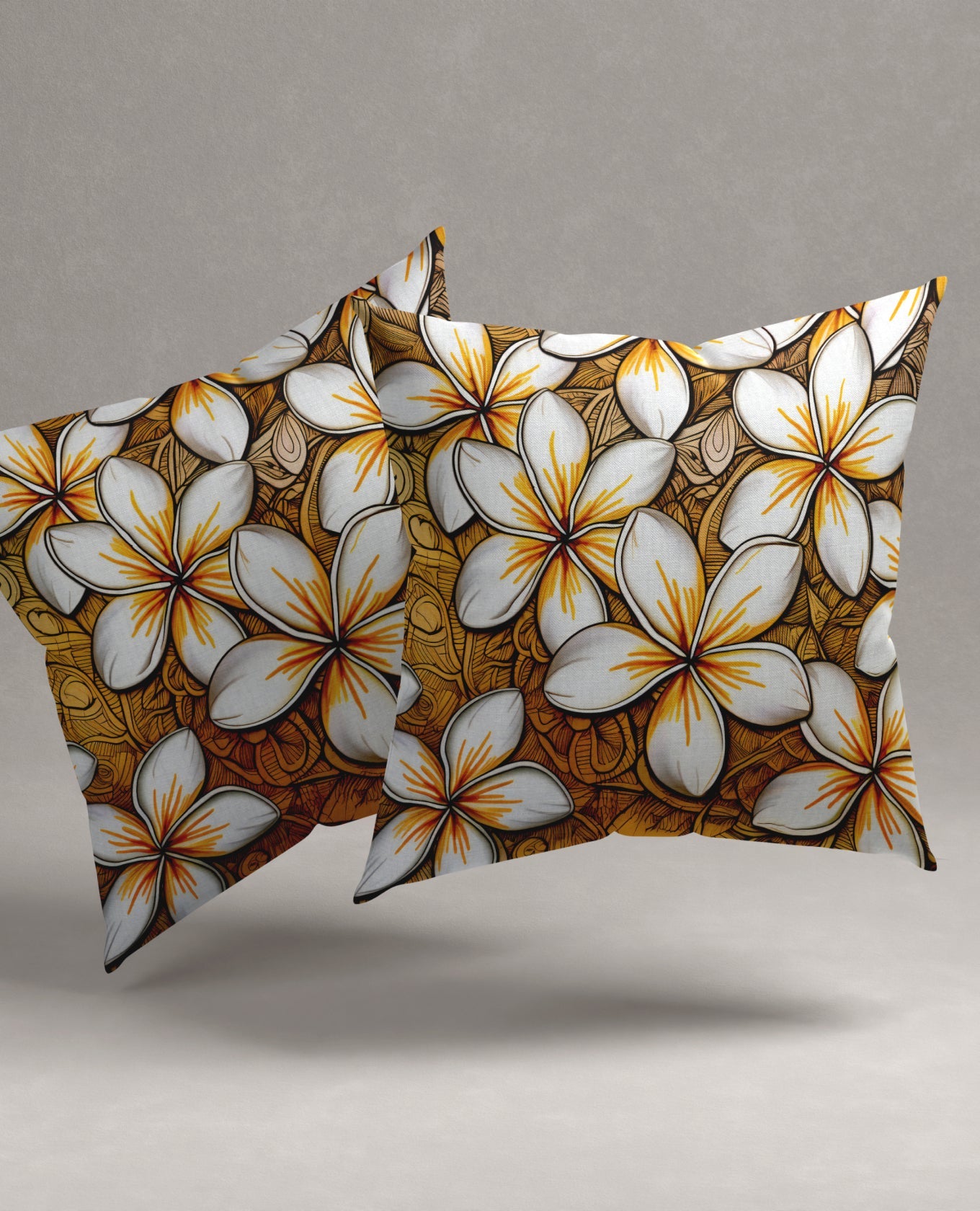 floral design cushion