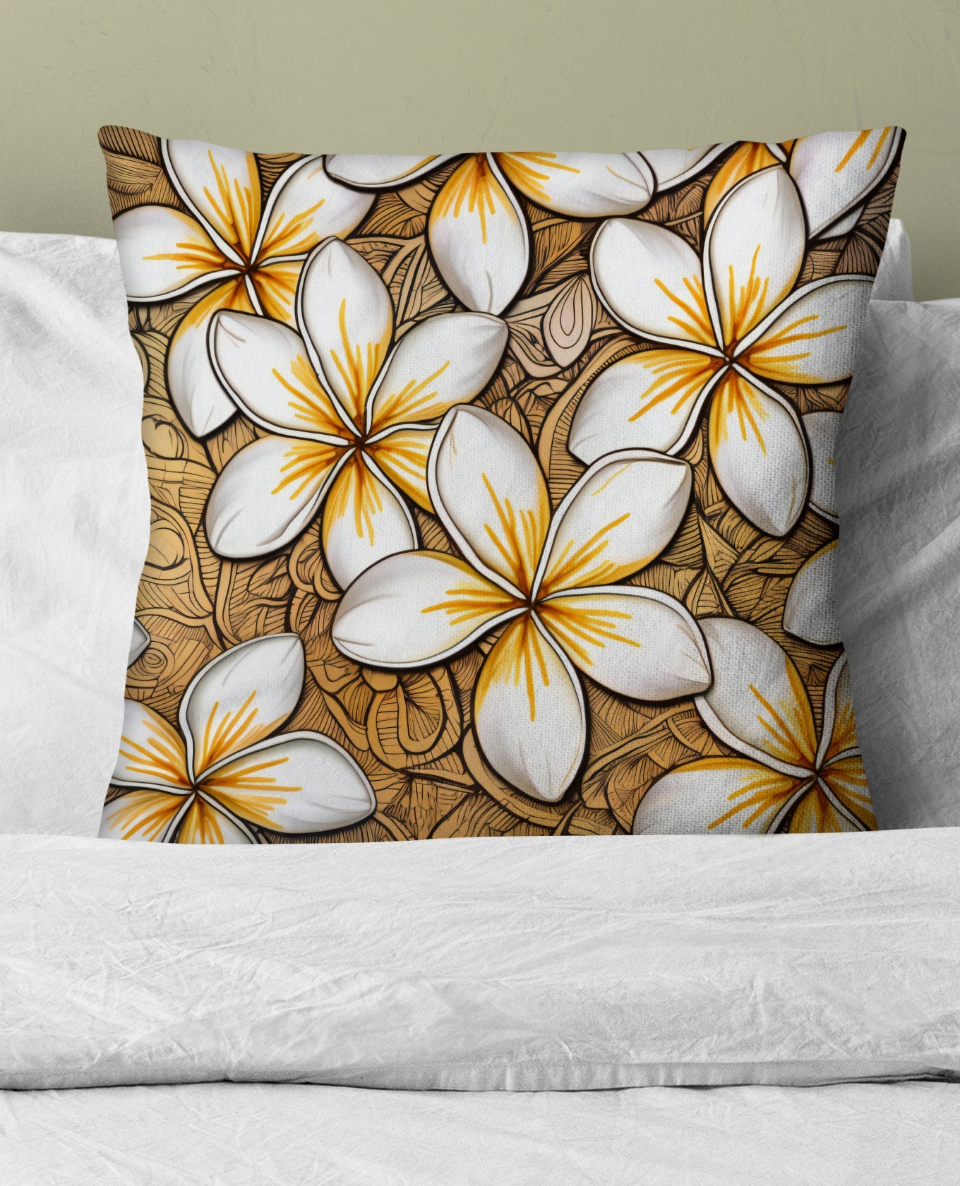 floral design cushion