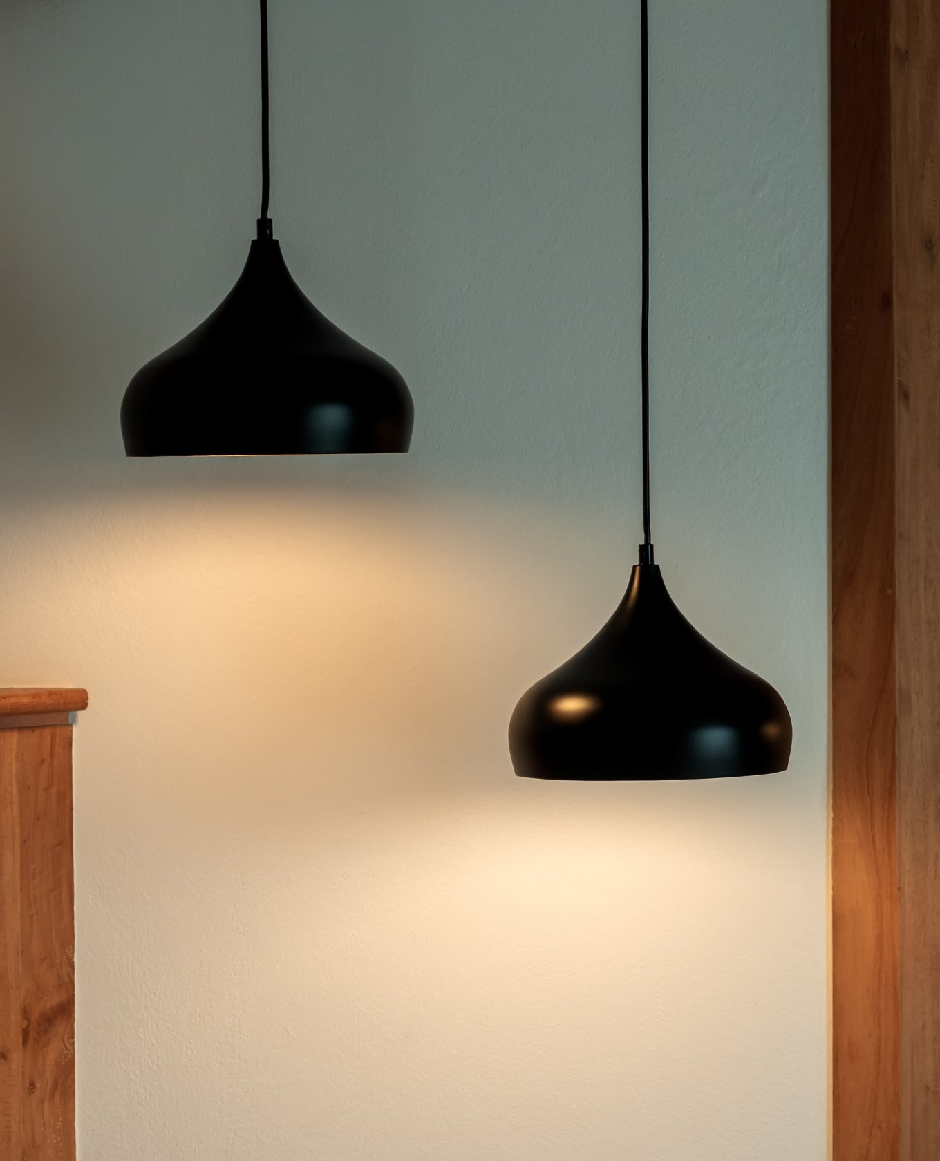 black metal single hanging light