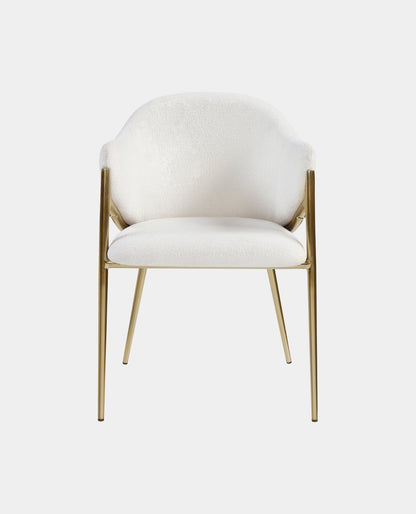 Luxury Brass Mink Velvet Dining Chair